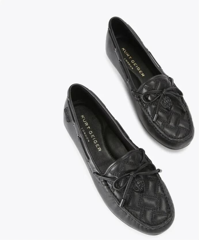 Kurt Geiger Eagle moccasin van leer met quilt patroon - Foto 5