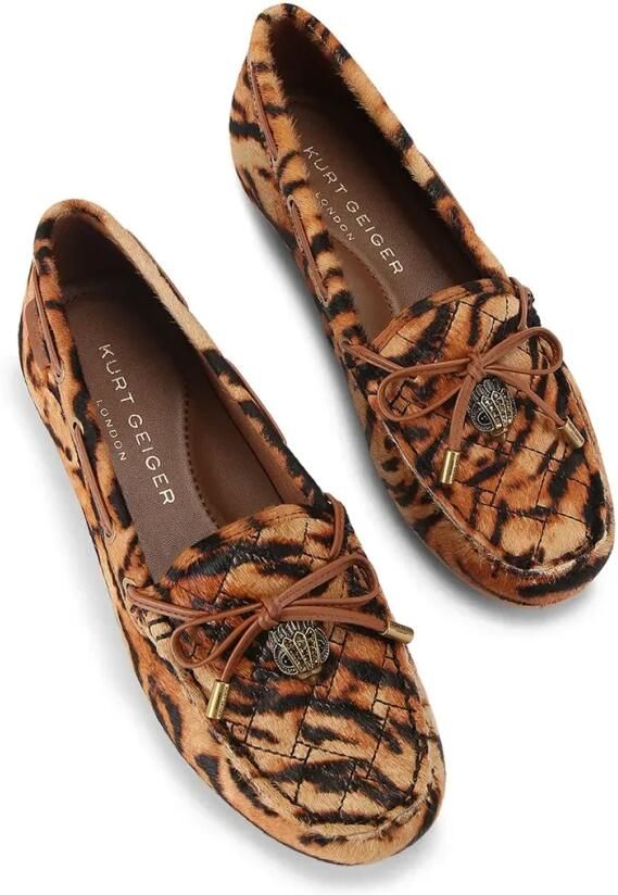 Kurt Geiger London Eagle Moccasin Mocassins Dames Instappers Bruin - Foto 9