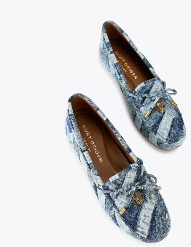 Kurt Geiger Dames Instappers & Ballerina's Eagle Moccasin Denim Jeansblauw - Foto 5
