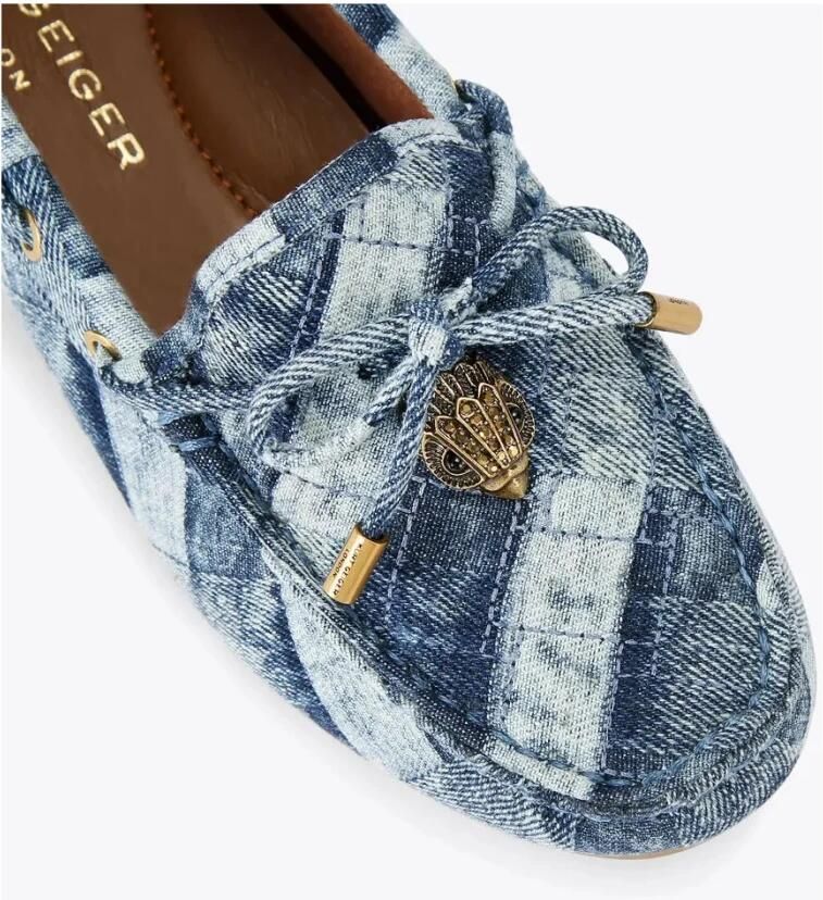 Kurt Geiger Dames Instappers & Ballerina's Eagle Moccasin Denim Jeansblauw - Foto 4