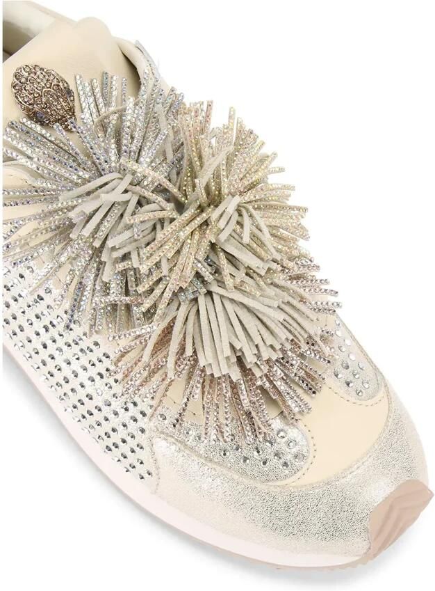 Kurt Geiger Islington Pom Pump leren slip-on sneakers met strass lichtroze - Foto 3