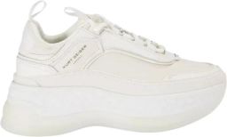 KURT GEIGER LONDON Lage Sneakers Dames Kensington Pump Sneaker Leer Wit