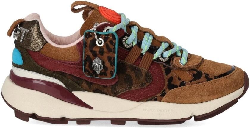 Kurt Geiger 5064339619 runner sneaker bruin combi - Foto 3