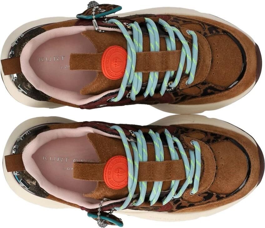 Kurt Geiger 5064339619 runner sneaker bruin combi - Foto 2