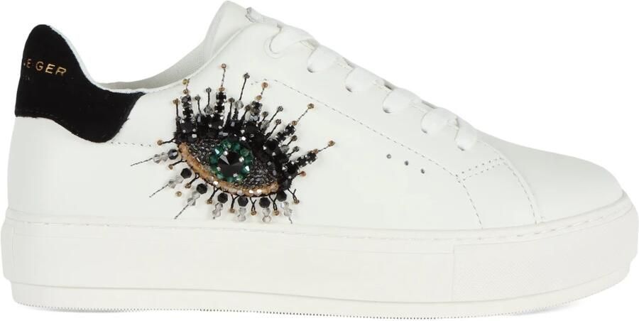 KURT GEIGER LONDON Lage Sneakers Dames Laney Eye Leer Wit