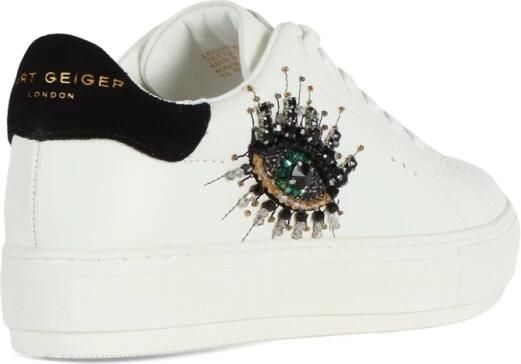 KURT GEIGER LONDON Lage Sneakers Dames Laney Eye Leer Wit - Foto 4