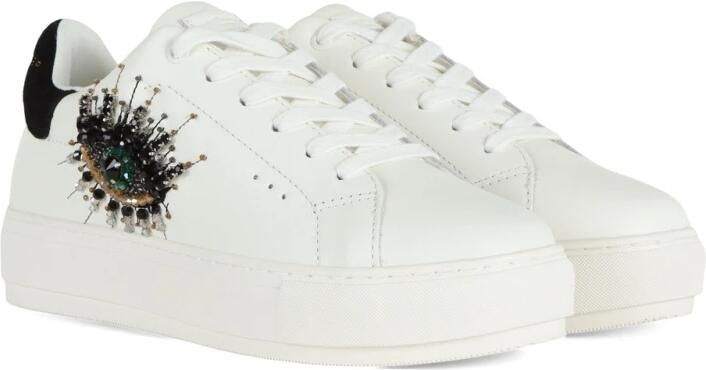 KURT GEIGER LONDON Lage Sneakers Dames Laney Eye Leer Wit - Foto 3