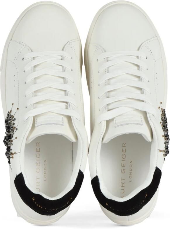 KURT GEIGER LONDON Lage Sneakers Dames Laney Eye Leer Wit - Foto 2
