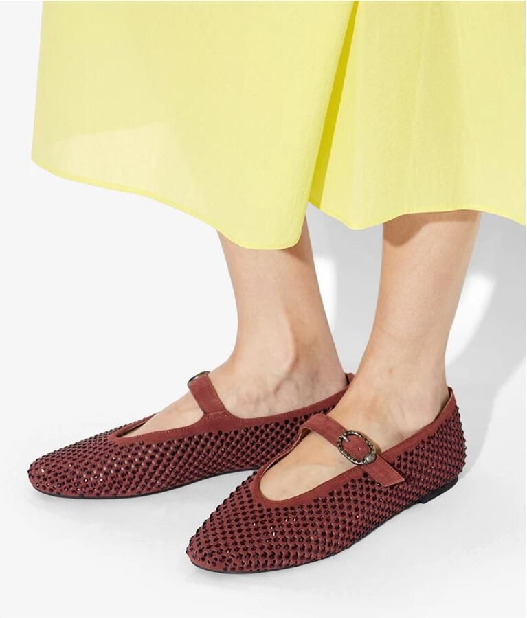 Kurt Geiger Dames Instappers & Ballerina's Mayfair Ballet Flat Wine Bordeaux - Foto 5