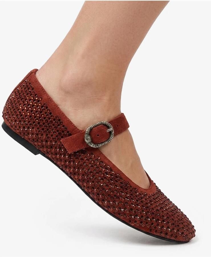 Kurt Geiger Dames Instappers & Ballerina's Mayfair Ballet Flat Wine Bordeaux - Foto 7