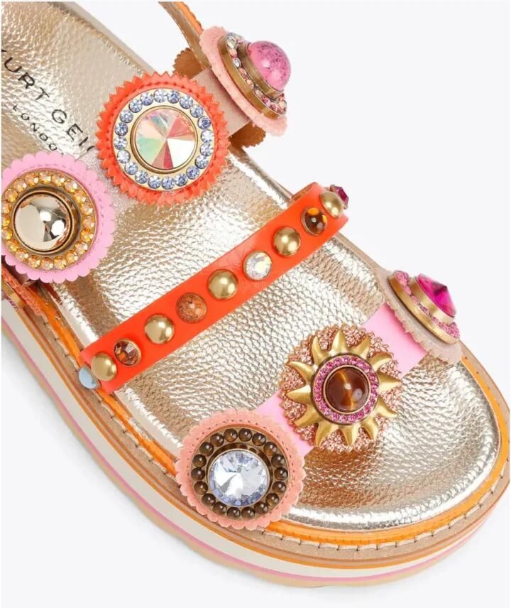 Kurt Geiger Octavia Sling Platform sandaal rood combi 40 - Foto 3