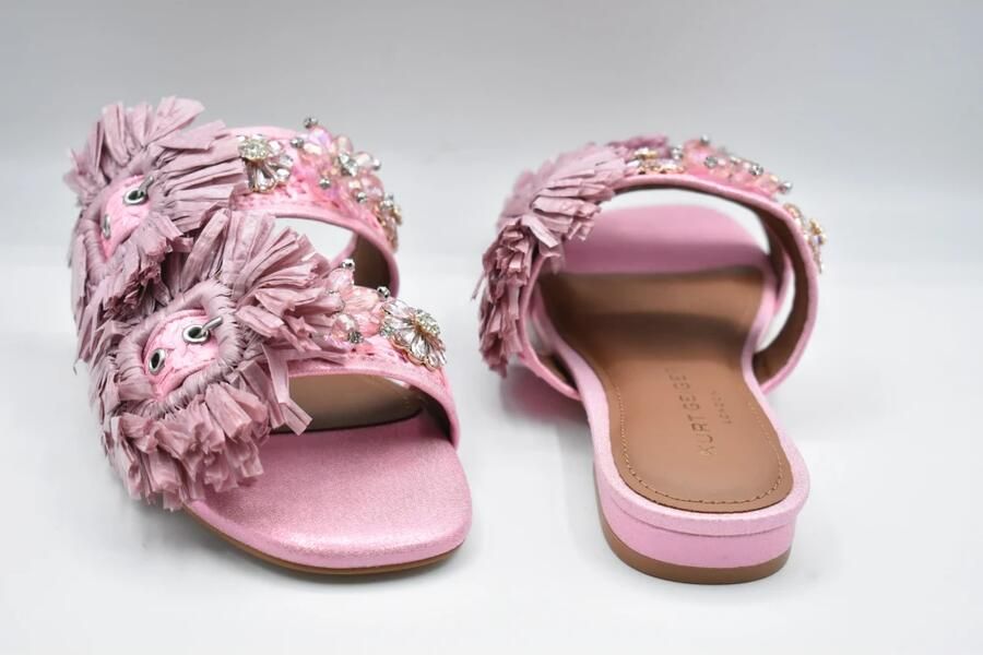 Kurt Geiger Raffia Buckle Flat Sandal - Foto 2