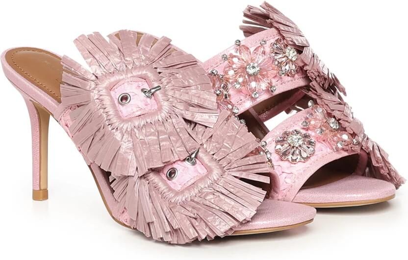 Kurt Geiger Raffia Buckle Sandal - Foto 2