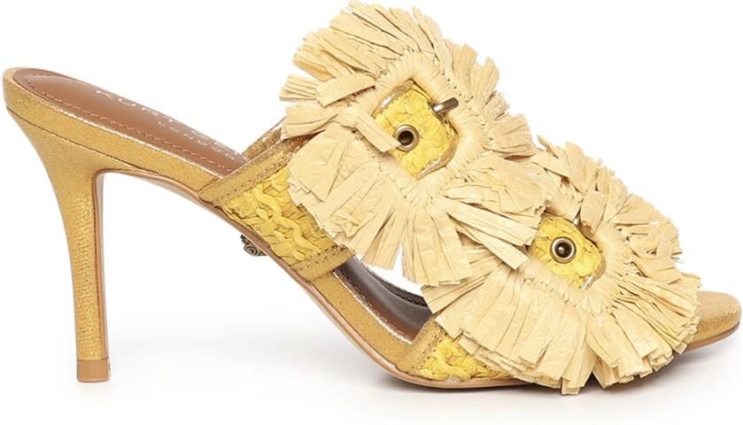 Kurt Geiger Raffia Buckle Sandal