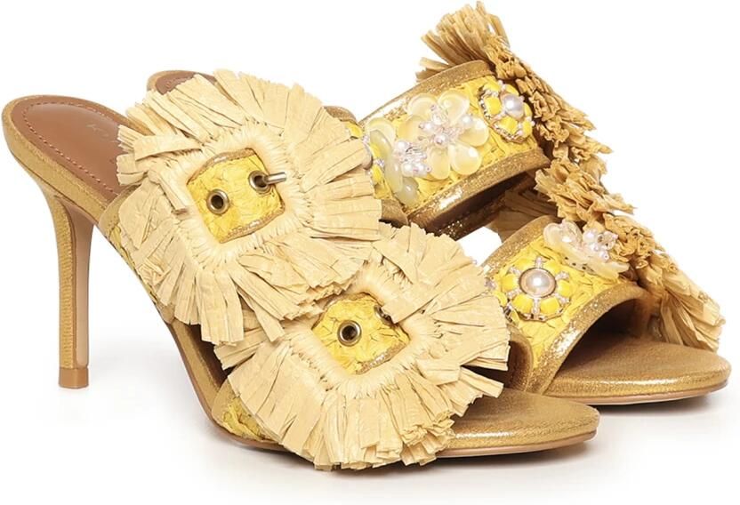 Kurt Geiger Raffia Buckle Sandal - Foto 2