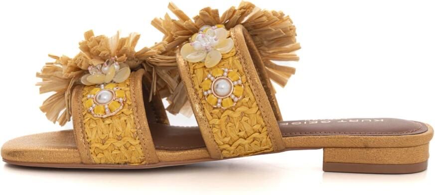 Kurt Geiger Raffia Gesp Platte Sandalen - Foto 5