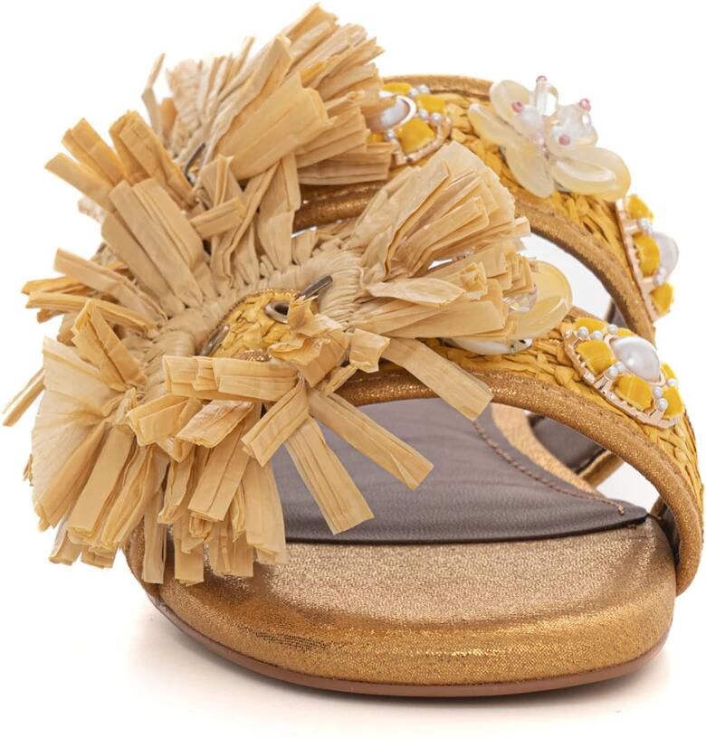 Kurt Geiger Raffia Gesp Platte Sandalen - Foto 2