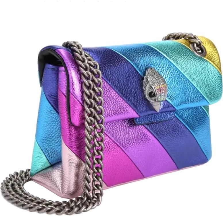 Kurt Geiger Regenboog Gestreepte Leren Mini Tas - Foto 2
