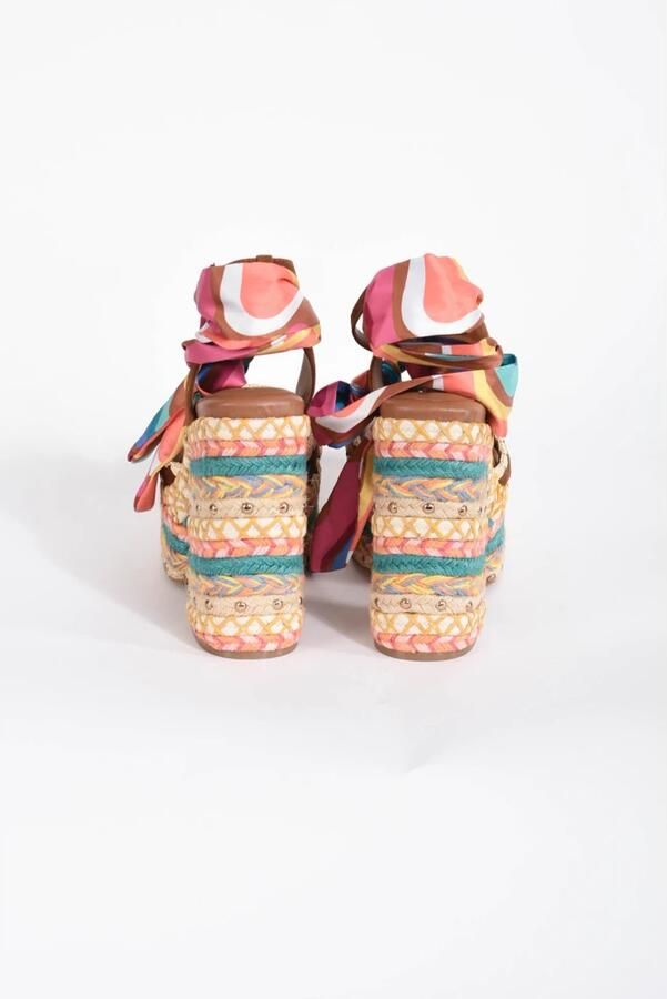 Kurt Geiger Regenboog Sjaal Plateau Sandalen - Foto 3