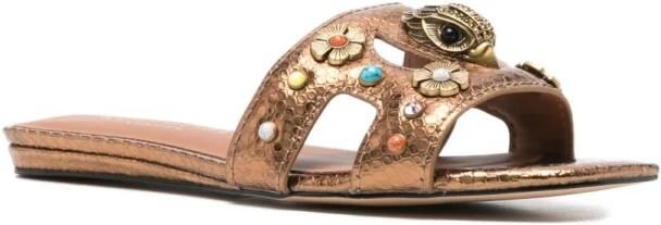 Kurt Geiger Sandalen met adelaarskop en bloemenapplicaties - Foto 4