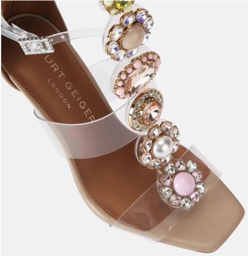 Kurt Geiger Sandalen met hoge hak en kooi met kristallen - Foto 2