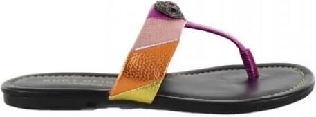 Kurt Geiger Kensington slipper van kalfsleer met metallic finish