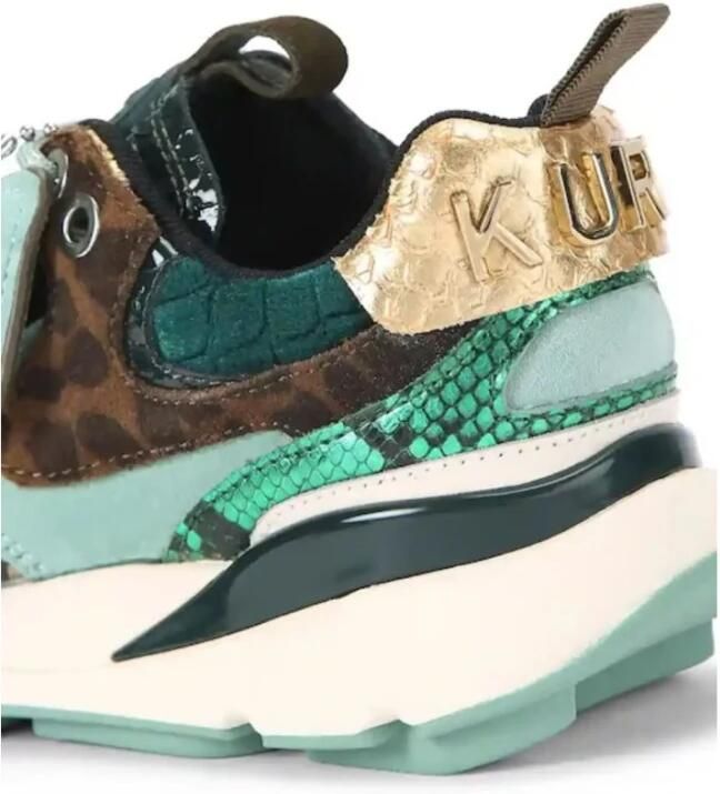 Kurt Geiger 5064379619 runner sneaker groen combi - Foto 3