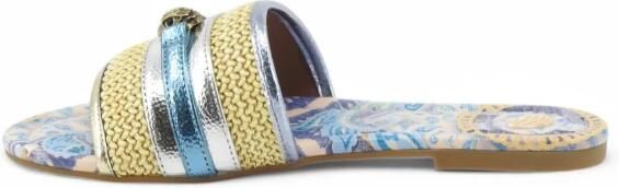 Kurt Geiger Canvas Printed Sandalen in Beige Zilver - Foto 9