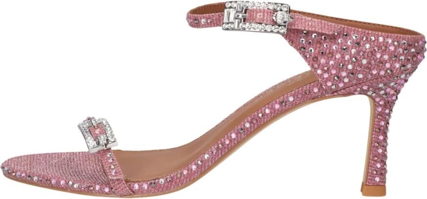 Kurt Geiger London Strass Double Buckle Sdl Sandalen Dames Roze - Foto 6