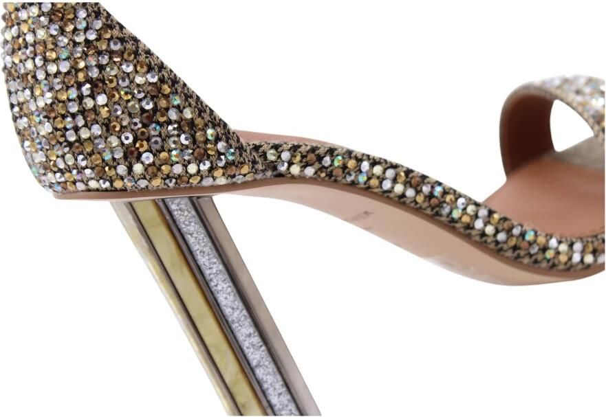 Kurt Geiger London Perspex Heel Sandal Sandalen Dames Goudkleurig - Foto 5