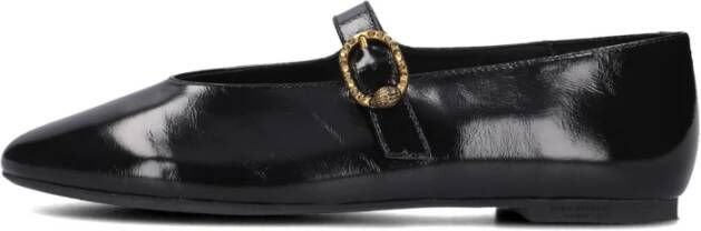 Kurt Geiger Mayfair Ballet Zwarte Leren Ballerinas Black Dames