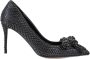 Kurt Geiger Moderne Onderscheiding met Belgravia Crystal Bow Black Dames - Thumbnail 1