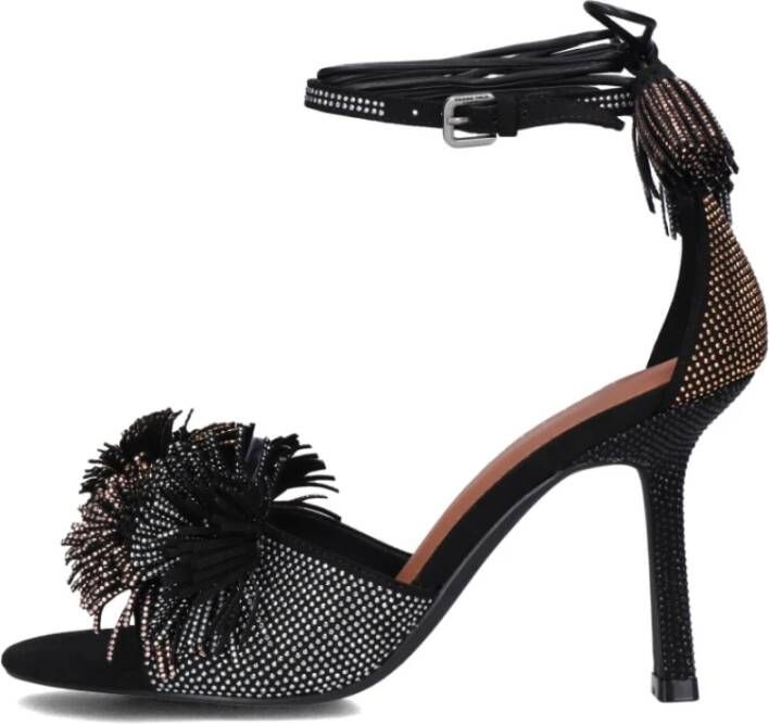 Kurt Geiger London Pom Ankle Tie Sandalen Dames Zwart - Foto 3