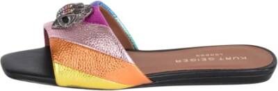 Kurt Geiger Kensington slipper van leer met metallic finish