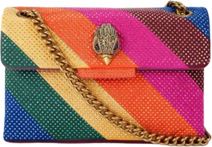 Kurt Geiger Regenboog Diagonaal Gestreepte Schoudertas