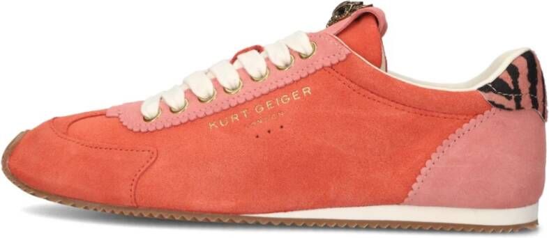 Kurt Geiger Rode Suède Runner Sneakers