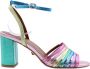 Kurt Geiger Pierra sandalette van leer met metallic finish - Thumbnail 2