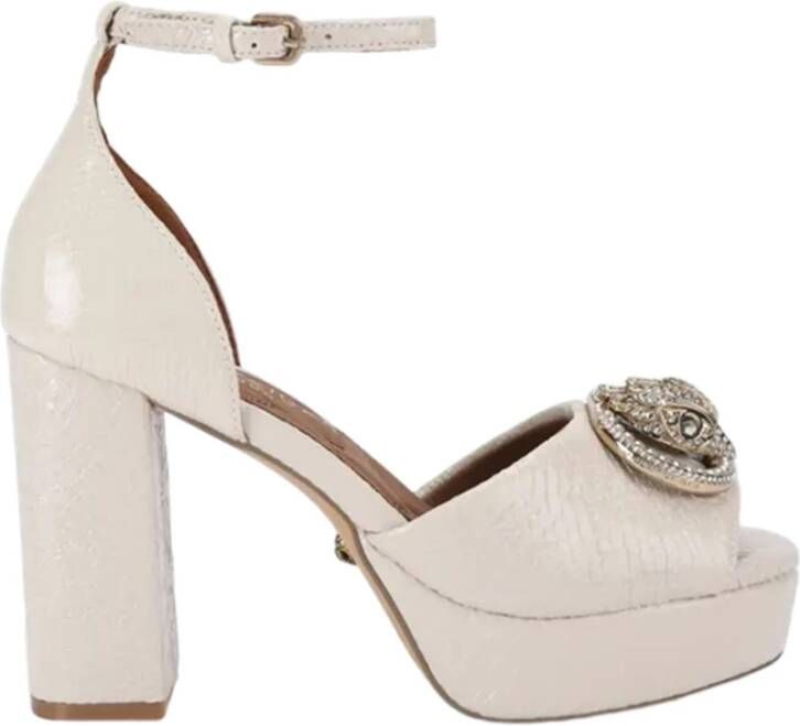 Kurt Geiger Sandaal van python reliëf leer met enkelband