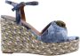 Kurt Geiger Dames Pumps Kensington Espadrille Denim Jeansblauw - Thumbnail 2