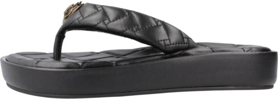 Kurt Geiger Stijlvolle Puff Flip Flops voor vrouwen Black Dames