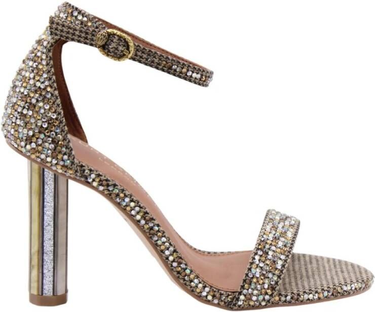 Kurt Geiger London Perspex Heel Sandal Sandalen Dames Goudkleurig - Foto 5