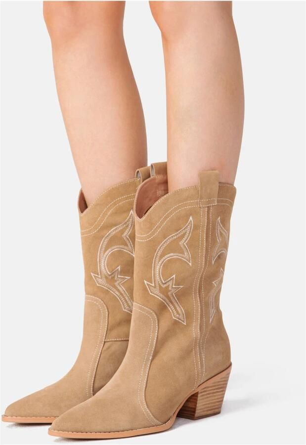 L37 HANDMADE SHOES Enkellaarsje 'ONLY WANT YOU' camel