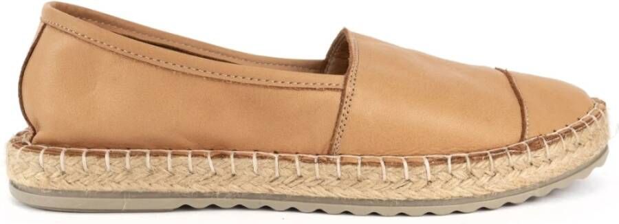 La Conte Bruine Gesloten Espadrilles voor Vrouwen