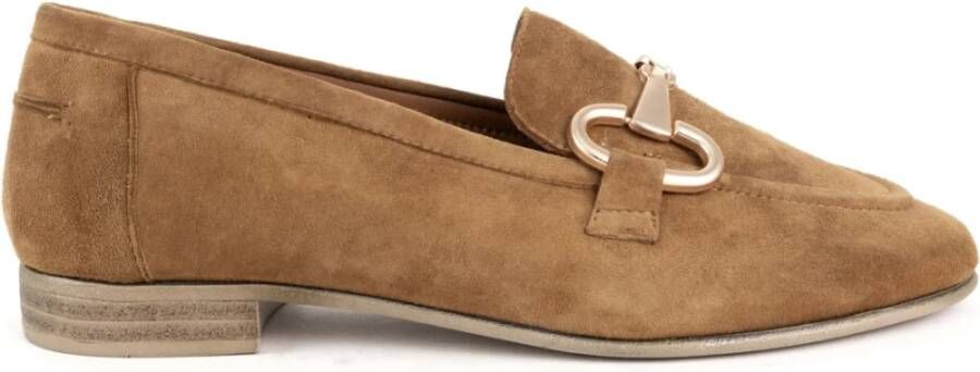 La Conte Bruine Gesloten Loafers voor Vrouwen
