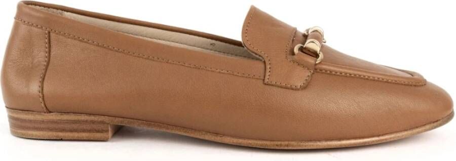 La Conte Bruine Klassieke Gesloten Loafers Vrouwen