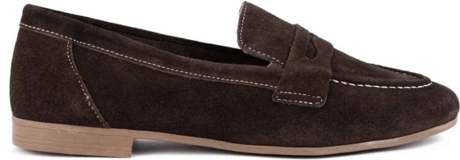 La Conte Bruine Klassieke Loafers voor Vrouwen
