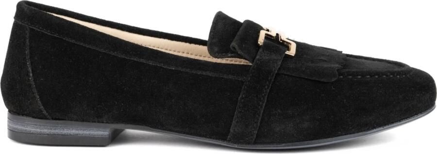 La Conte Zwarte Gesloten Loafers voor Vrouwen