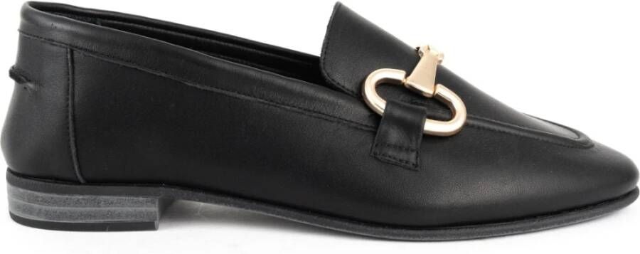 La Conte Zwarte Gesloten Loafers voor Vrouwen
