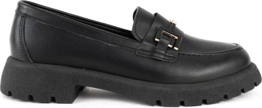 La Conte Zwarte Gesloten Loafers voor Vrouwen
