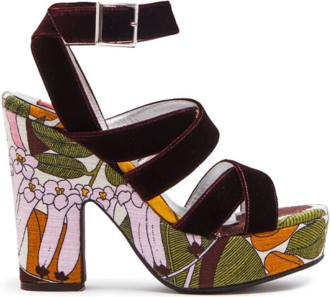 La DoubleJ Power-Printed Medal Wedge Sandalen Meerkleurig Dames